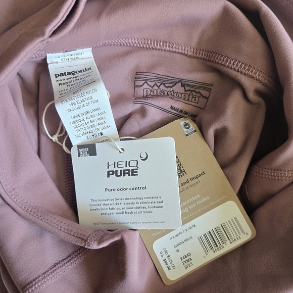 New Patagonia W'S Maipo 7/8  Evening Mauve Tights Leggings NWT XS - Picture 8 of 8